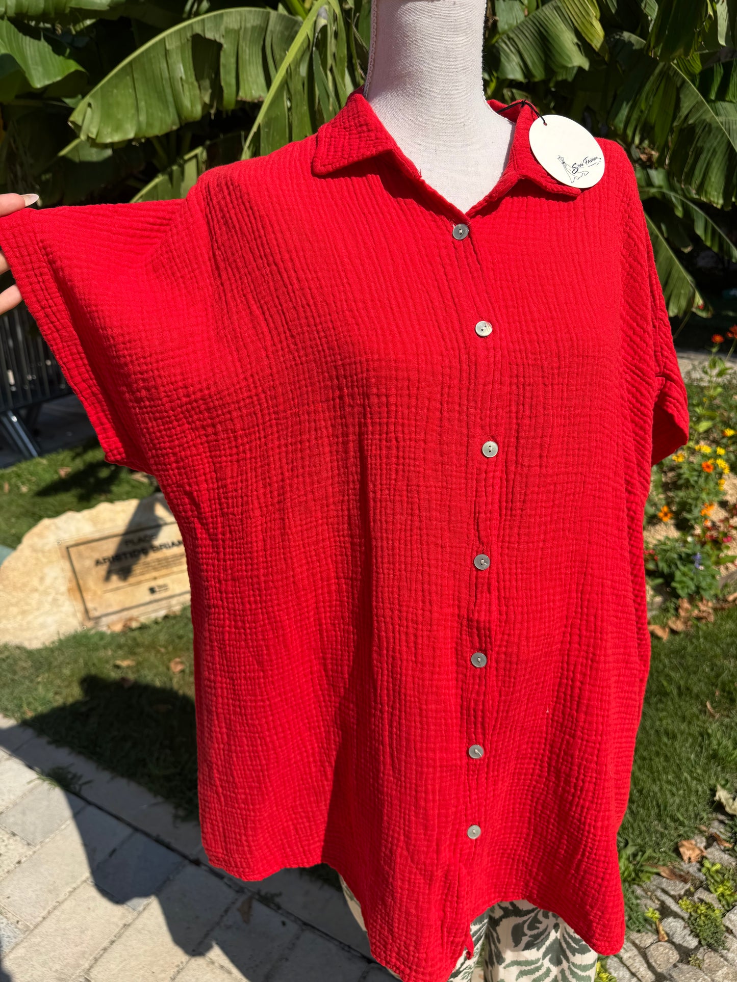 Chemise Santorin rouge