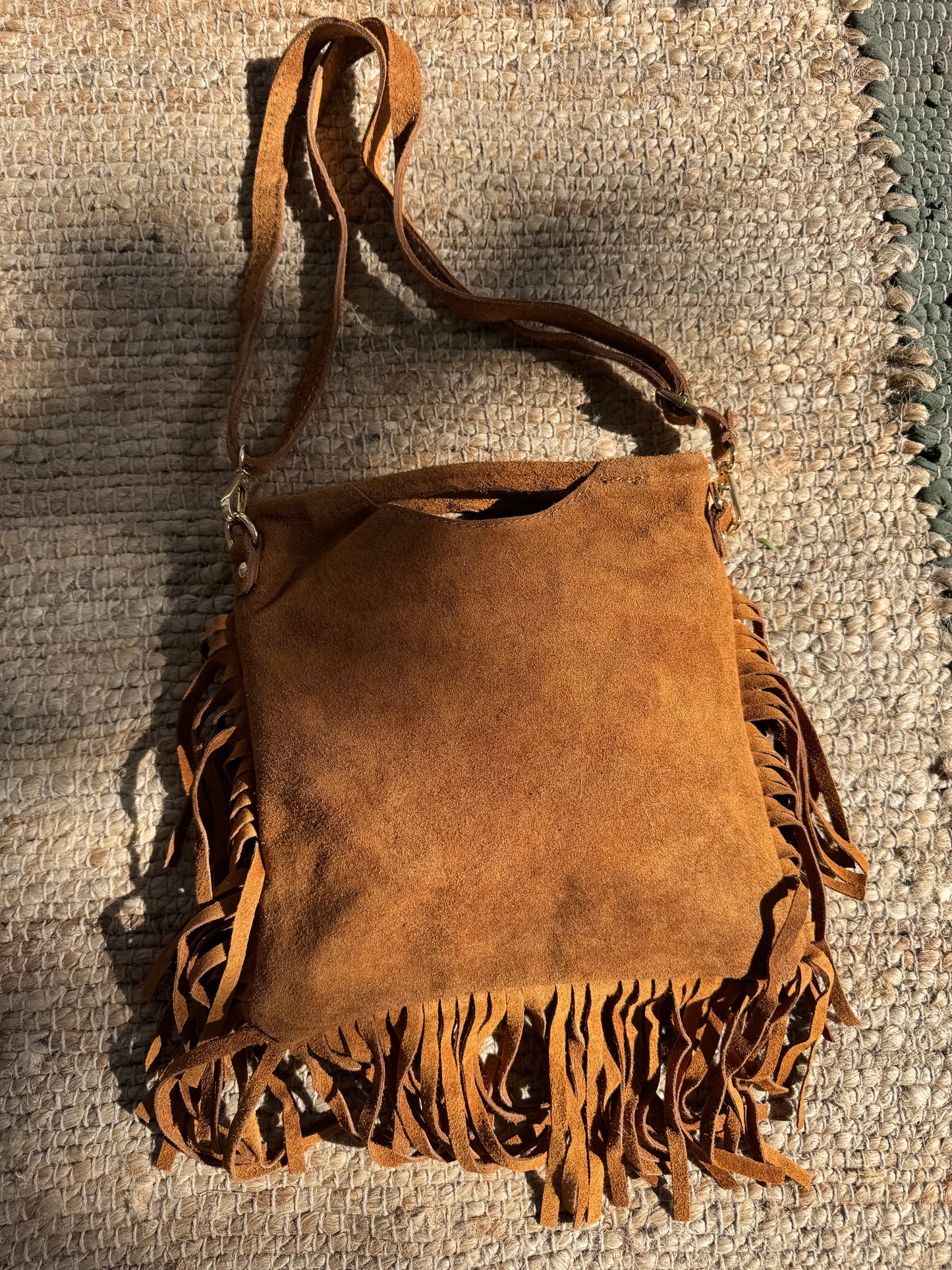 Sac frange camel