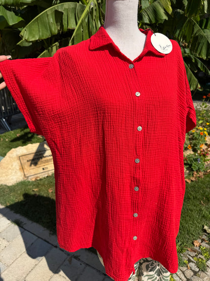Chemise Santorin rouge