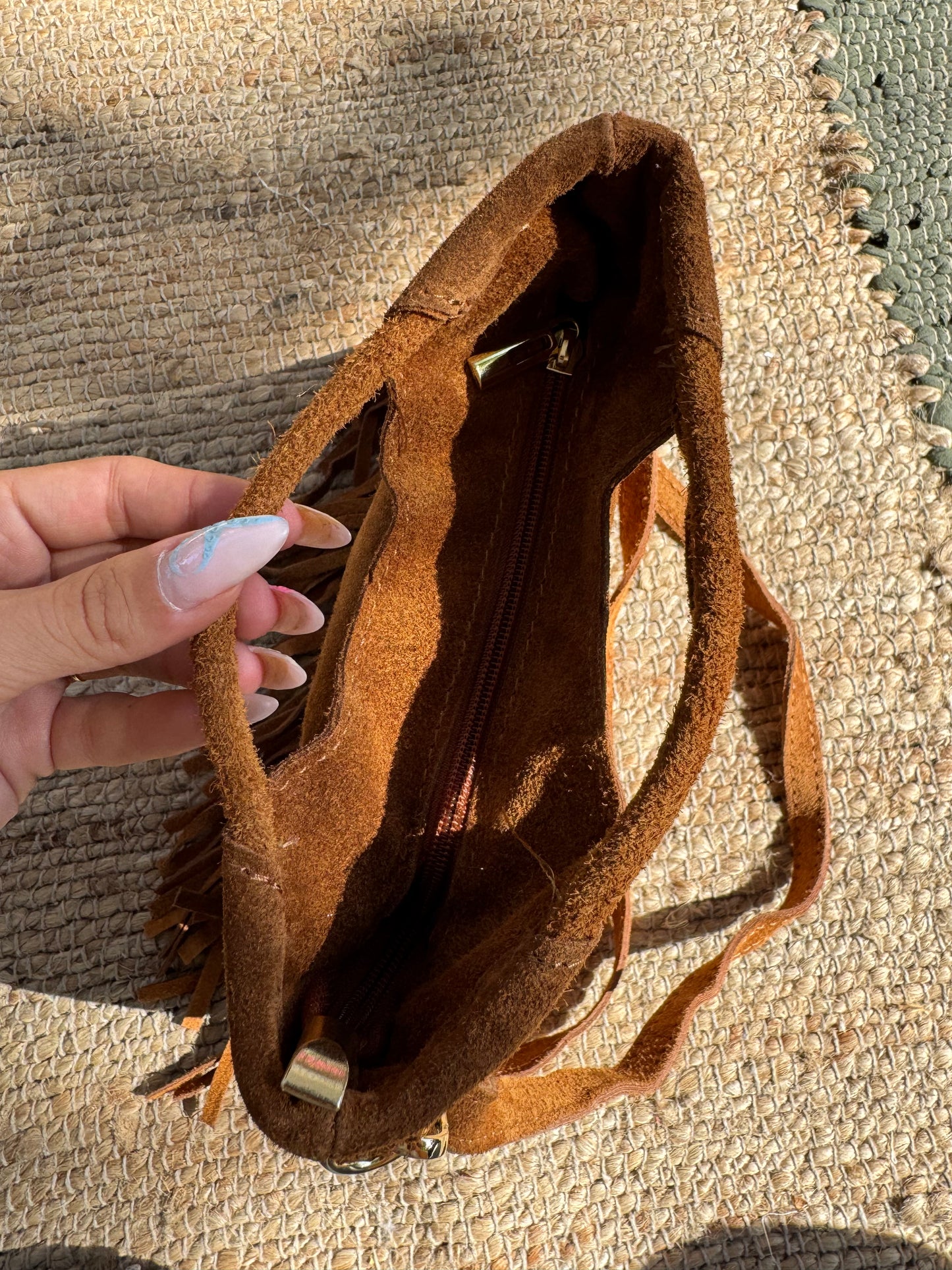 Sac frange camel