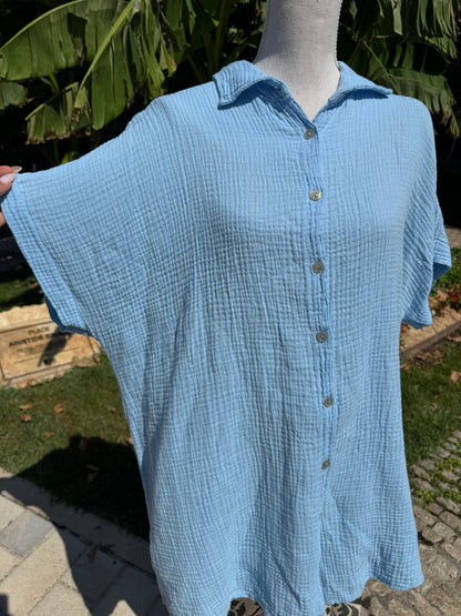 Chemise Santorin bleu clair