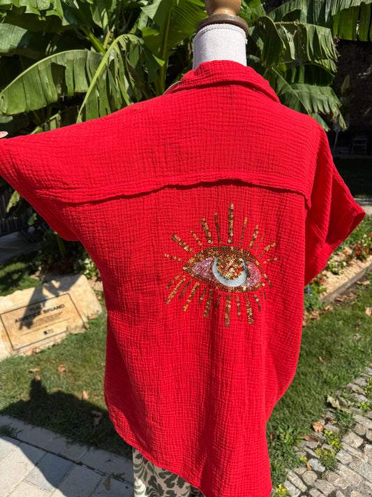 Chemise Santorin rouge
