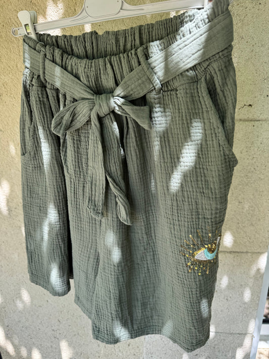 Short Santorin kaki